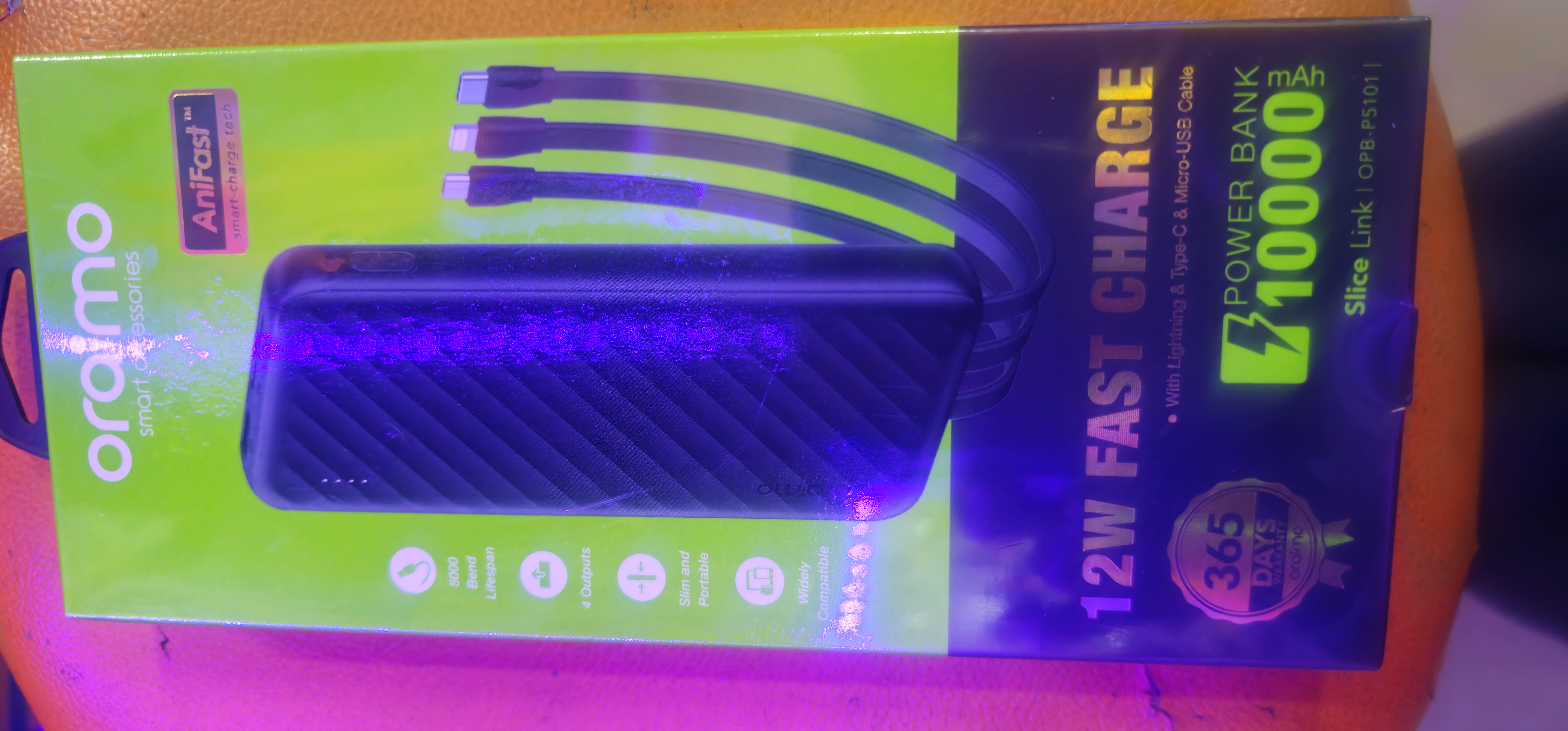 Oraimo Power Bank 12W Fast Charge - 10000 Mah