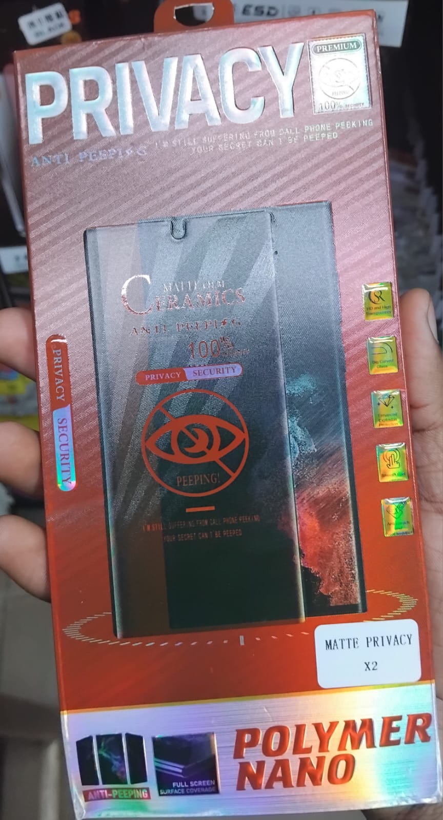 Ceramic Privacy Screen Protector Curved X2