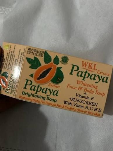 Wkl Papaya Extract Face And Body Whitenning Soap 120g